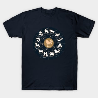 Leo, Zodiac, Astrology, Horoscope, Stars, Sun-and-moon. Birthday, Valentines-day, Holidays, T-Shirt